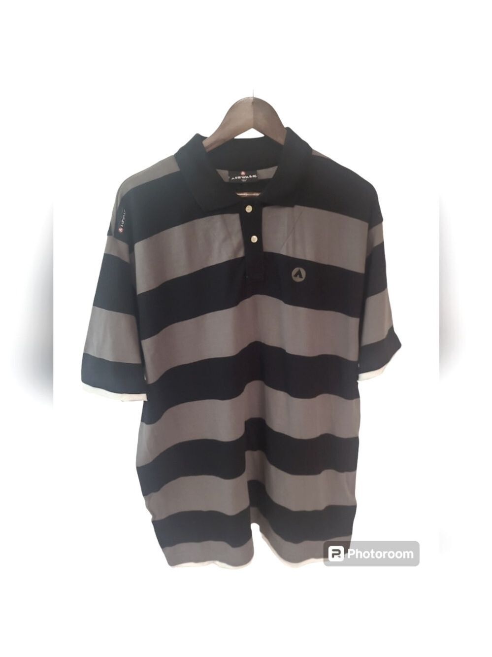 Mens Airwalk Polo Shirt Short Sleeve Size L